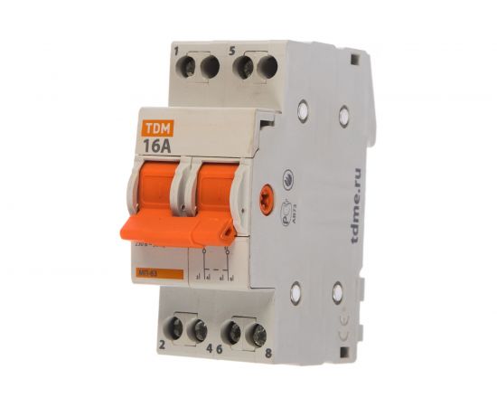Модульный трехпозиционный переключатель TDM МП-63 2P 16А SQ0224-0012 