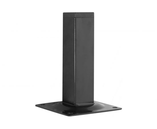 Ножка Tech-Krep 25х25х100 квадратная, нерегулируемая, черная - накладка 151296 