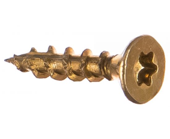 Шуруп Rusconnect CS 04020 с/нарез. д/дерева, потай, 4х20, 500 шт. Желтый цинк 310420 