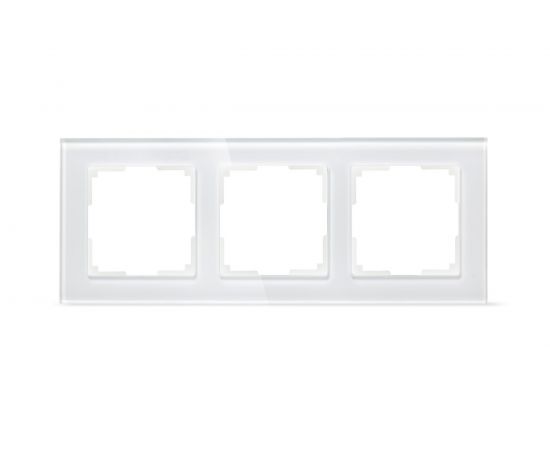 Рамка Smartbuy 3-местная стекло белая Нептун SBE-05w-Glass-FR-3 