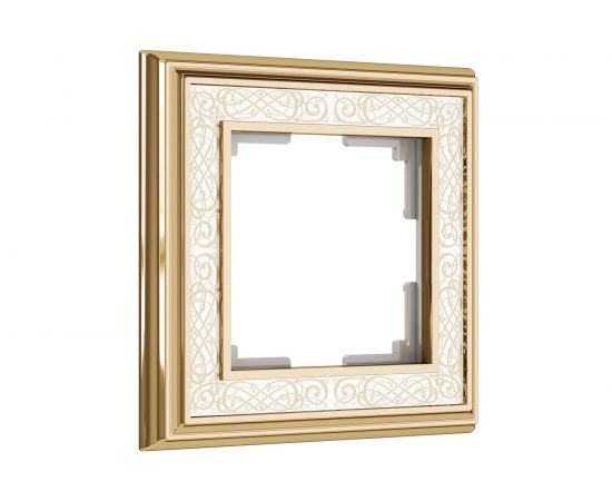 Рамка на 1 пост WERKEL W0011429 золото белый a051325 