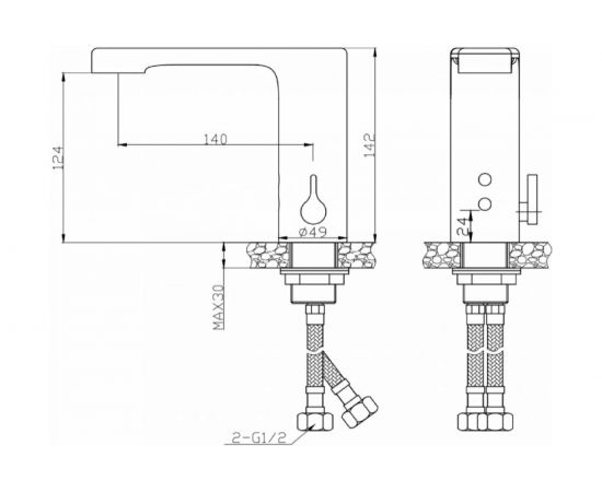 Электронный смеситель для раковины BELBAGNO хром BB-ELVM-CRM – изображение 2