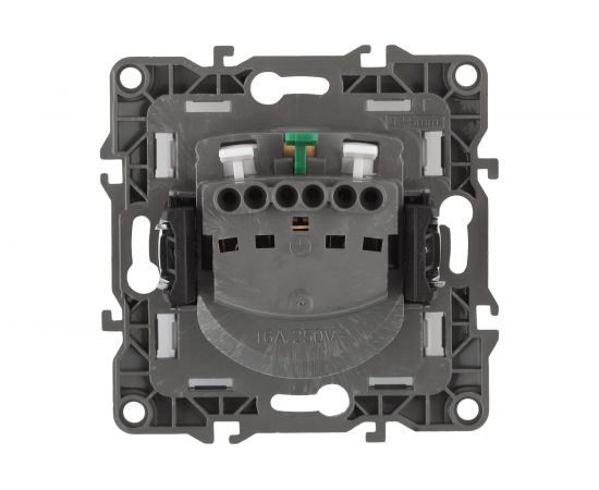 Розетка ЭРА 12-2102-06 2P E Schuko со шторками, 16A-250В, IP20, 12, чёрный Б0014692 – изображение 2