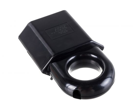 Кабельная розетка TDM 2П, 10А, 250B, под евровилку CEE 7/16, с защитными шторками, с кольцом, черная SQ1806-0192 – изображение 3