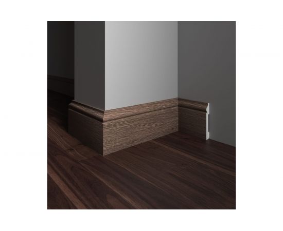 Напольный плинтус Decor-Dizayn ударопрочный, влагостойкий, ясень 79х13х2400 мм 005-92SH – изображение 3