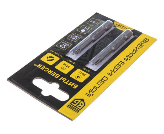Биты магнитные PH1, 50 мм, 2 шт, S2 Berger BG BG2397 – изображение 3