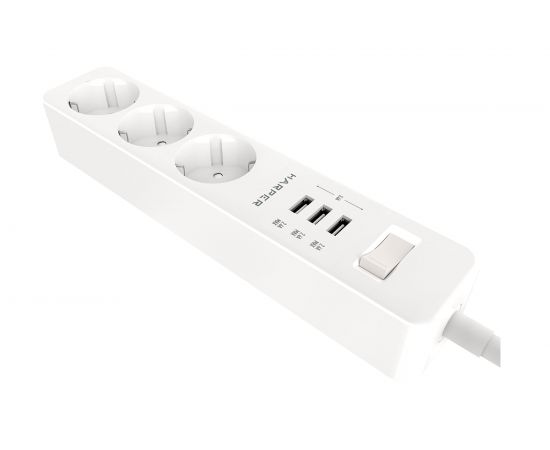 Удлинитель с USB зарядкой HARPER UCH-315 White H00002825 – изображение 3