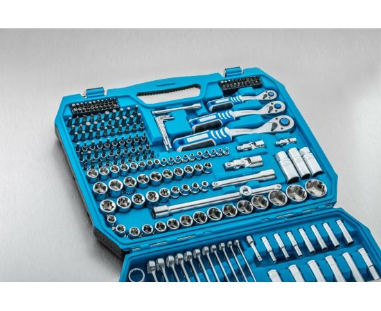 Набор инструментов HOEGERT TECHNIK 222 шт, 1/4, 3/8,1/2 HT1R444 – изображение 4