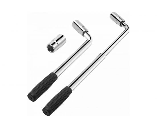 Баллонный ключ GOODKING телескопический, со сменными головками, 17x19, 21x23мм, 3 предмета KB-10003 