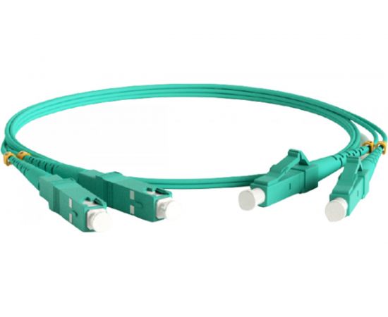 Волоконно-оптический шнур Hyperline FC-D2-503-LC/PR-SC/PR-H-5M-LSZH-AQ патч-корд MM 50/1 34485 