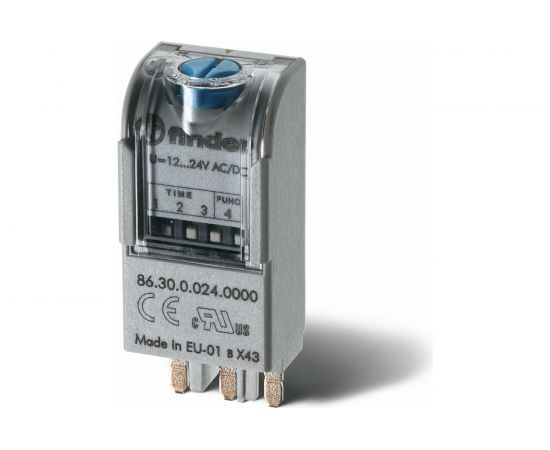 Модуль реле времени Finder для использование совместно с реле, задерж включения, Ai, 863000240000 