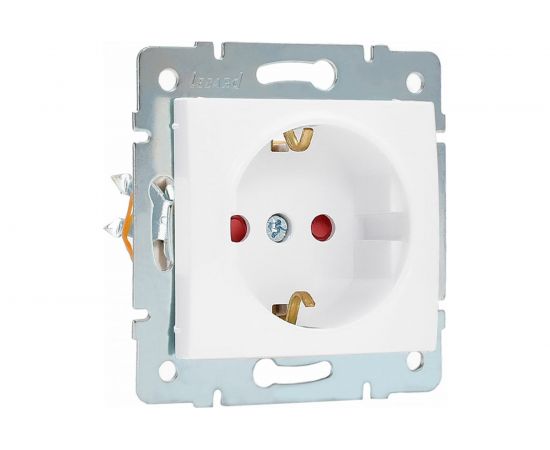 Розетка LEZARD KARINA с защитой от детей ПБТ белая 707-0288-124B 