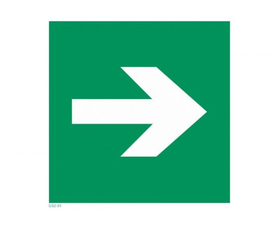 Наклейка-эвакуационный знак REXANT Направляющая стрелка, 100x100мм 56-0029 