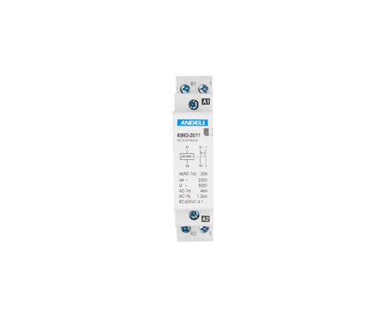 Модульный контактор ANDELI КМ63-20/11, 1NO 1NC, 2P 20A ADL08-230 