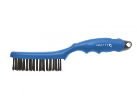 Проволочная щетка Hogert Technik четырехрядная, стальная проволока HT3B621 