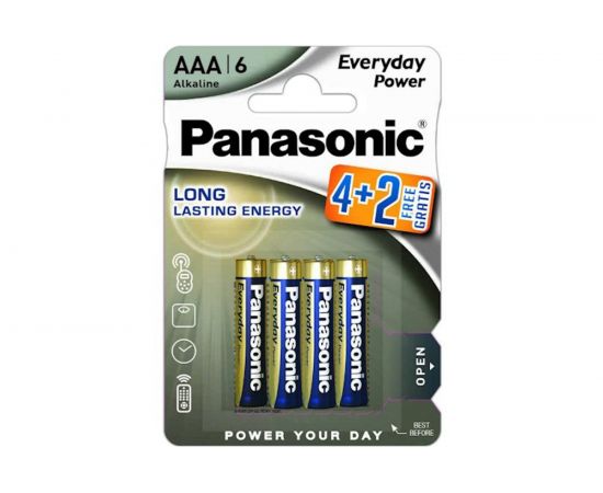 Элементы питания Panasonic LR03 Everyday Power BL6 4+2 7624 
