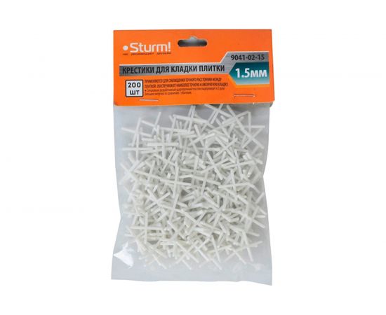 Крестики для кладки плитки (200 шт; 1.5 мм) Sturm 9041-02-15 