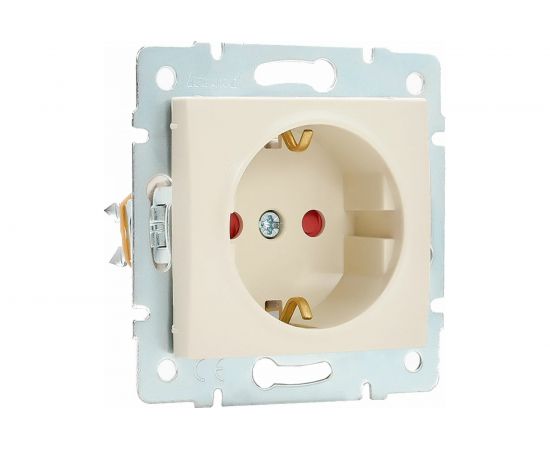 Розетка LEZARD KARINA с защитой от детей керамика крем 707-0388-124 
