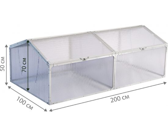 Парник из поликарбоната Delta-Park GH-D 2 м 3004009_2 – изображение 2