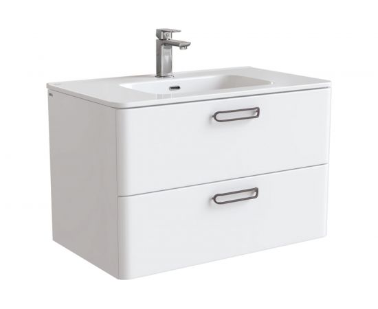 Тумба с умывальником IDDIS Brick подвесная, 80 см, белая BRI80W0i95K – изображение 2