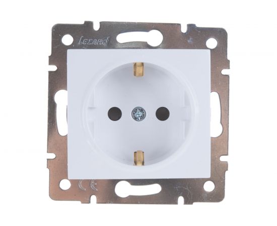 Розетка LEZARD KARINA с защитой от детей ПБТ белая 707-0288-124B – изображение 2