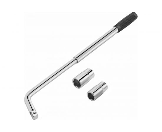 Баллонный ключ GOODKING телескопический, со сменными головками, 17x19, 21x23мм, 3 предмета KB-10003 – изображение 2