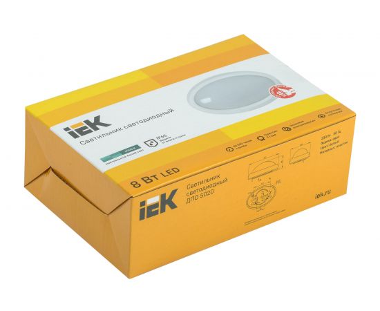 Светильник IEK ДПО 5020, LED, 8вт, 4000K, IP65, овал, белый LDPO0-5020-08-4000-K01 – изображение 2