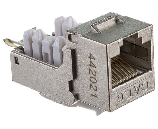 Вставка Hyperline KJ9-8P8C-C6-90-SH-F Keystone Jack RJ-45 8P8C, категория 6, экранированная 432597 – изображение 3