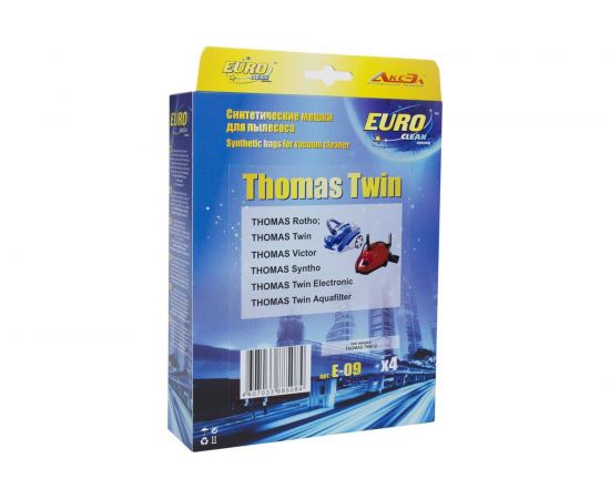 Мешок-пылесборник синтетический для пылесосов THOMAS (4 шт.) EURO CLEAN E-09/4 – изображение 3
