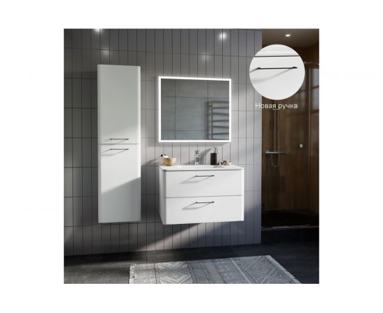 Тумба с умывальником IDDIS Brick подвесная, 80 см, белая BRI80W0i95K – изображение 3