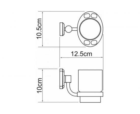 Одинарный подстаканник WasserKRAFT Oder K-3028 – изображение 3