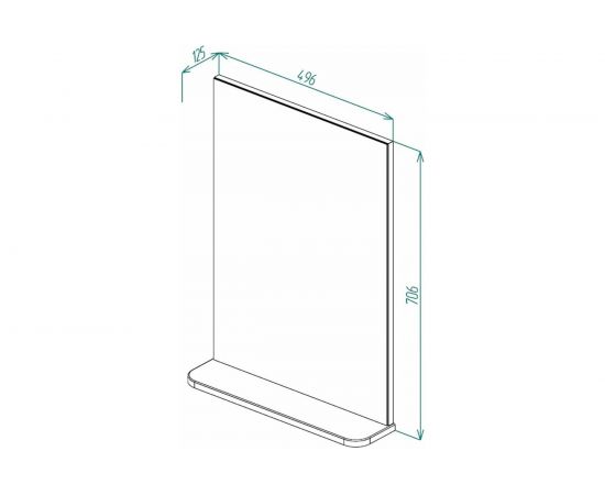 Зеркало Sanstar 50, универсальное, с полкой 43.1-2.4.1. – изображение 6
