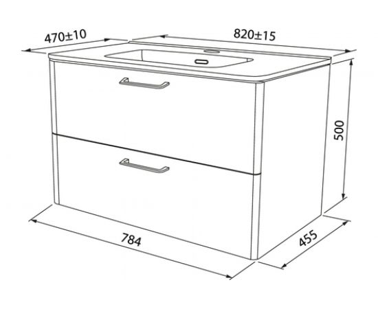 Тумба с умывальником IDDIS Brick подвесная, 80 см, белая BRI80W0i95K – изображение 8