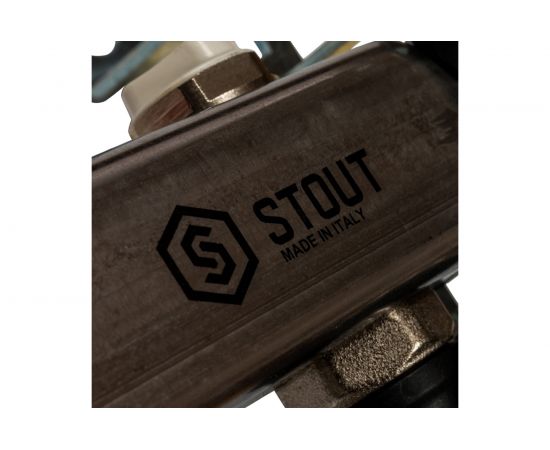 Коллектор из нержавеющей стали без расходомеров, с клапаном выпуска воздуха и сливом STOUT 3 выхода SMS-0932-000003 – изображение 8