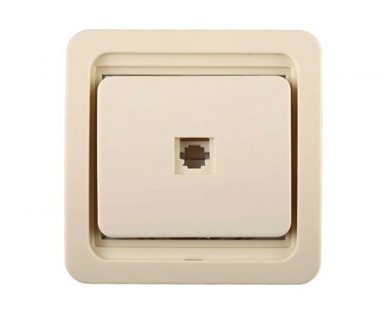 Одинарная телефонная розетка СВЕТОЗАР CITY SV-54117-B 
