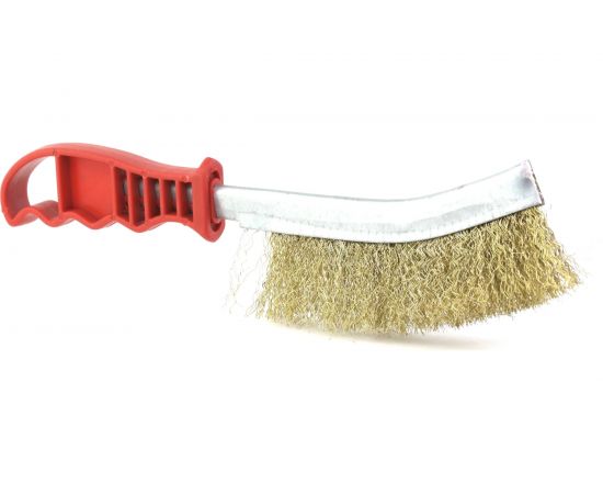 Ручная щетка крацовка EuroBrush 13-040 универсальная, ворс гофр, латунированная сталь 0,30 EB-XBS1 