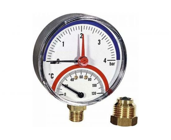 Термоманометр Watts F+R828 радиальный, 80 mm 10025526 