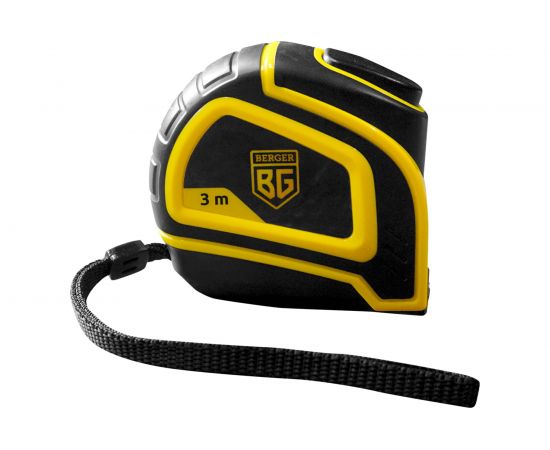 Рулетка Berger BG ударопрочная, с автостопом, 3м, 19мм BG1757 