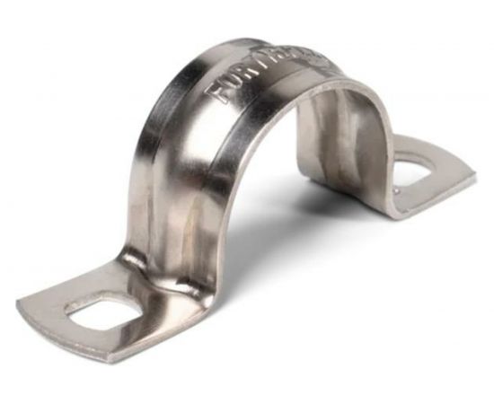 Металлическая двухлапковая скоба FORTISFLEX СМД INOX 21-22 мм 80136 