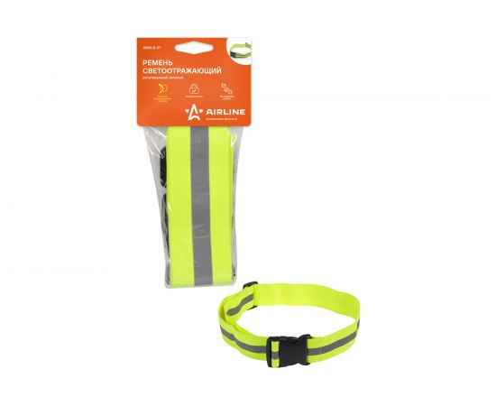 Светоотражающий ремень Airline, регулируемый, зеленый ARW-B-07 