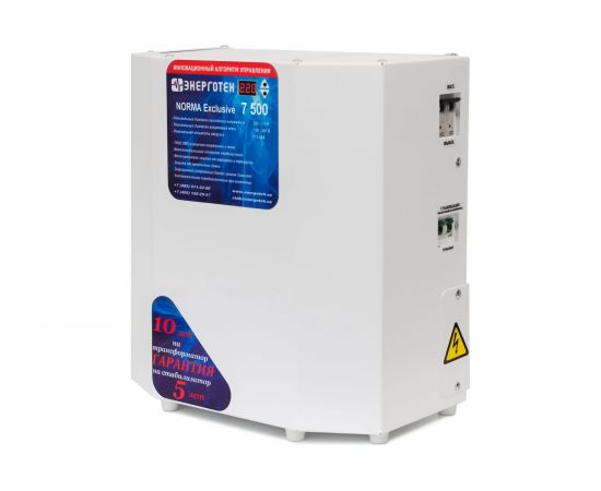 Стабилизатор напряжения (7500 ±11 В 120-275 В) Энерготех NORMA Exclusive 514417 – изображение 2