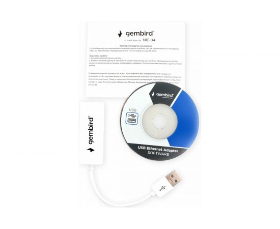 Сетевой адаптер Gembird Ethernet USB 2.0 - Fast Ethernet adapter, NIC-U4 – изображение 2
