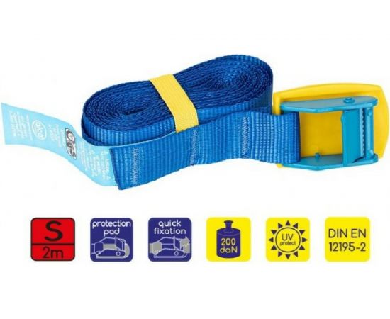 Ремень для креплени�� грузов Alca быстрый зажим, 25 мм x 2 м 405320 – изображение 2