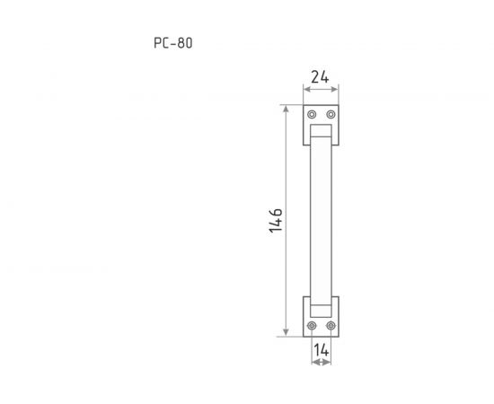Ручка-скоба НОРА-М РС -80 мм ст.бронза 9175 – изображение 2