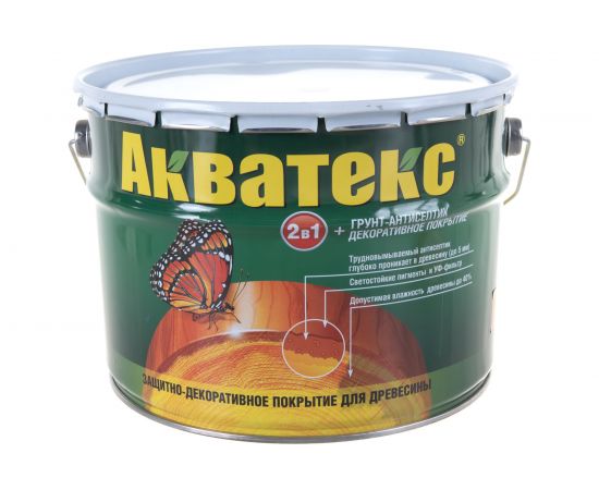 Защитно-декоративное покрытие для древесины Акватекс Груша 10 л 514 – изображение 2