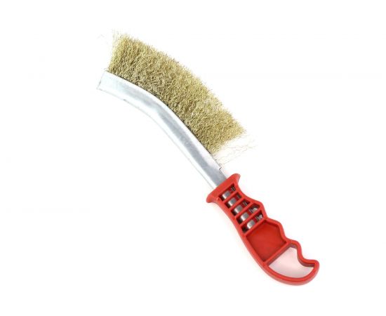 Ручная щетка крацовка EuroBrush 13-040 универсальная, ворс гофр, латунированная сталь 0,30 EB-XBS1 – изображение 2