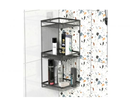 Полка для ванной комнаты FORA тройная "CONNECT" FOR-DIM093B – изображение 2