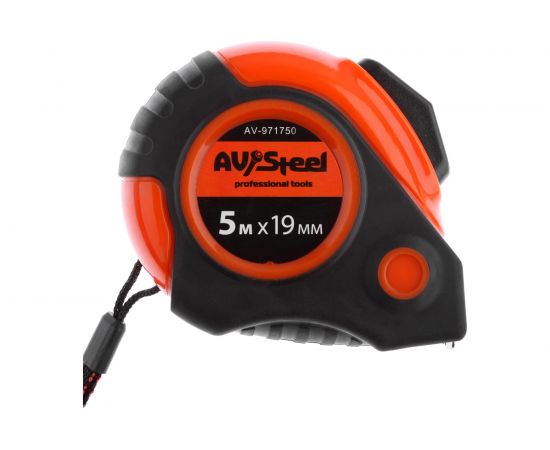 Рулетка обрезиненный корпус 5мх19мм с автостопом AV Steel AV-971750 – изображение 3