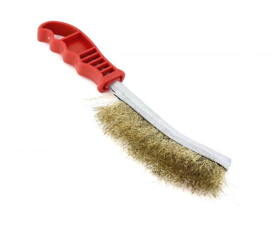 Ручная щетка крацовка EuroBrush 13-040 универсальная, ворс гофр, латунированная сталь 0,30 EB-XBS1 – изображение 3