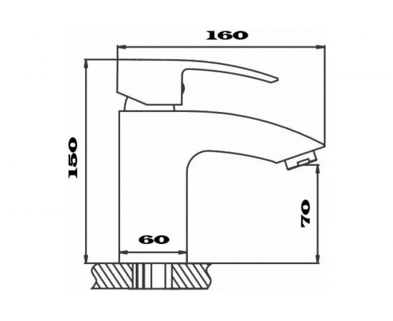 Смеситель для раковины (умывальника) WISENT 1001 – изображение 4